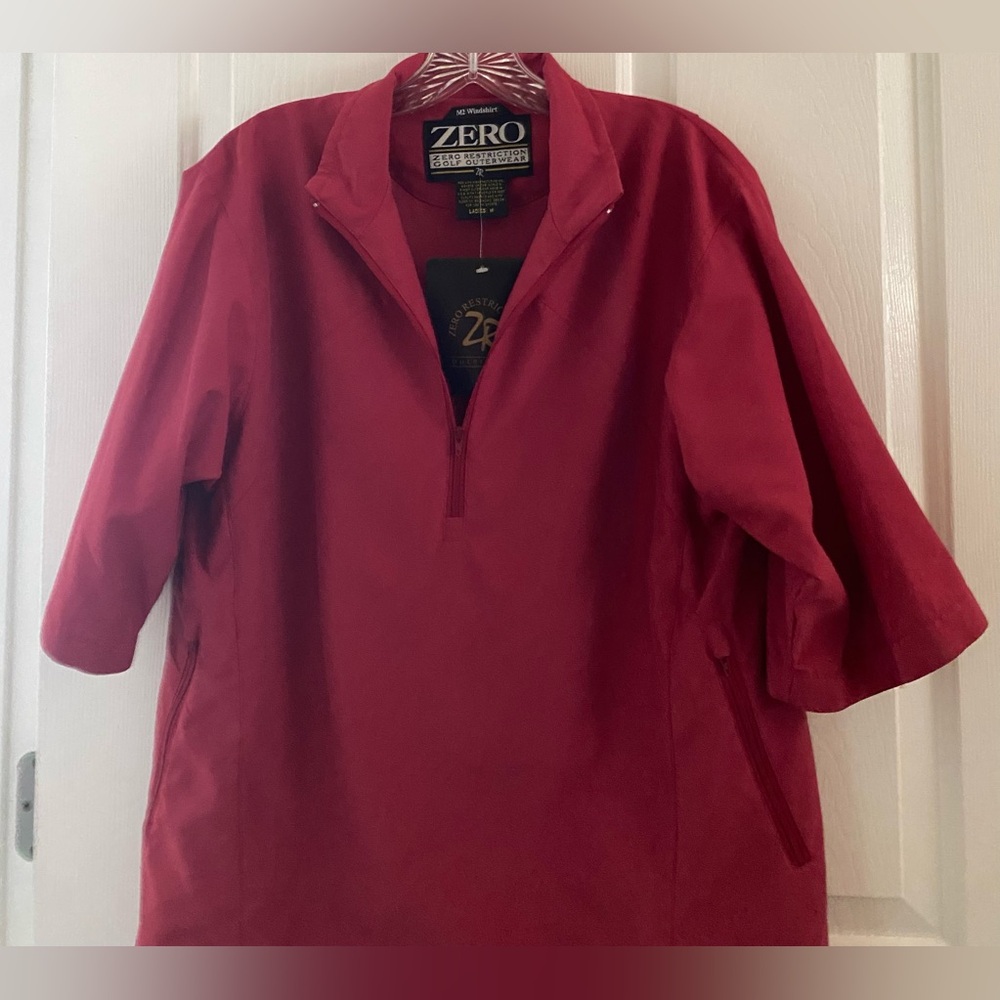 ZERO.. WOMENS Red Half-Zip Jacket - Picture 2 of 16